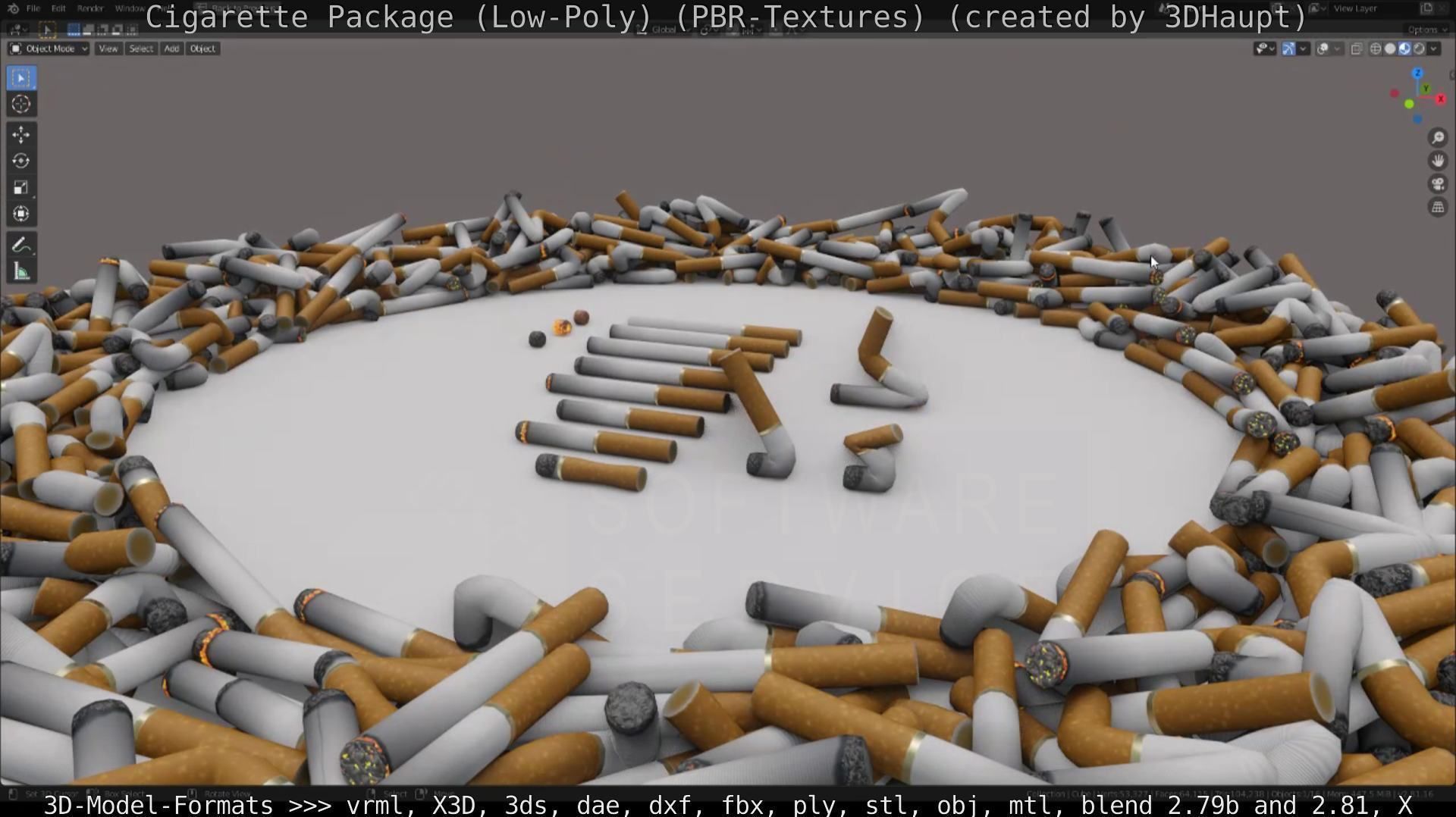 Low-Poly Cigarette Package Low-poly 3D model_65