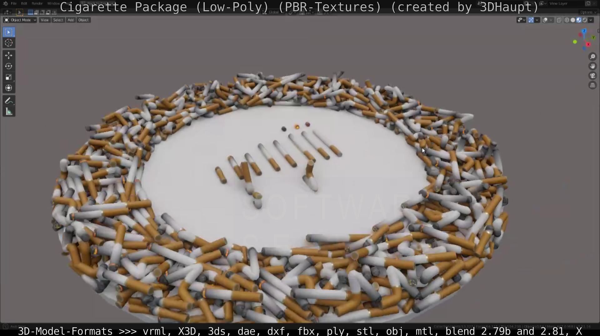 Low-Poly Cigarette Package Low-poly 3D model_58