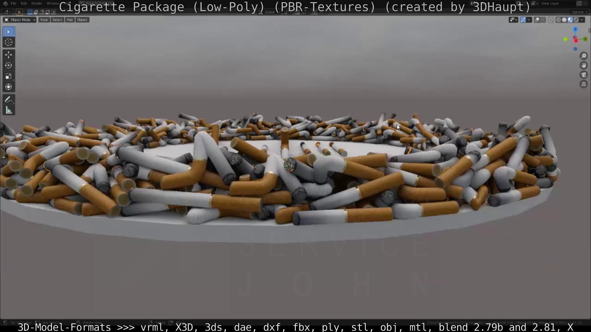 Low-Poly Cigarette Package Low-poly 3D model_20
