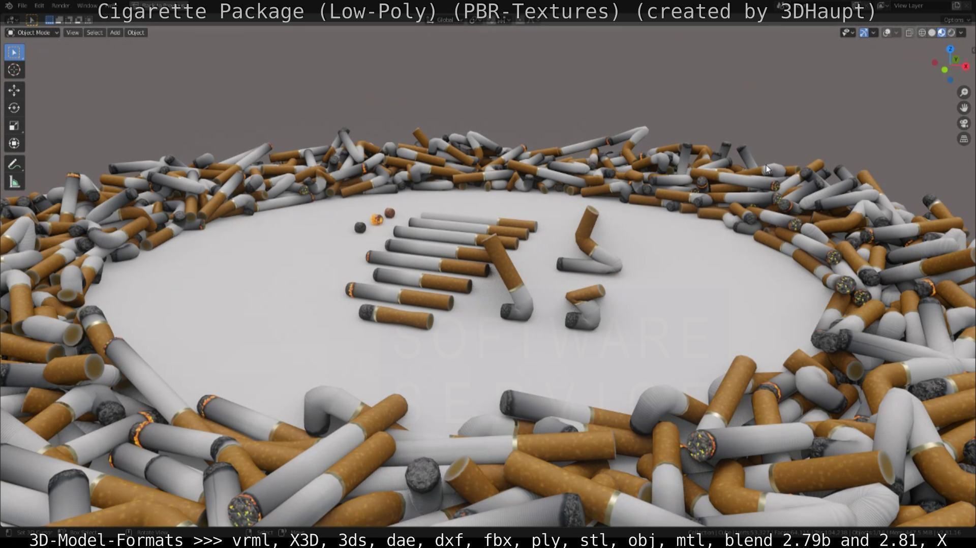 Low-Poly Cigarette Package Low-poly 3D model_23