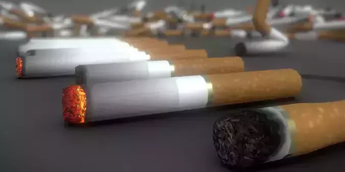 Low-Poly Cigarette Package Low-poly 3D model