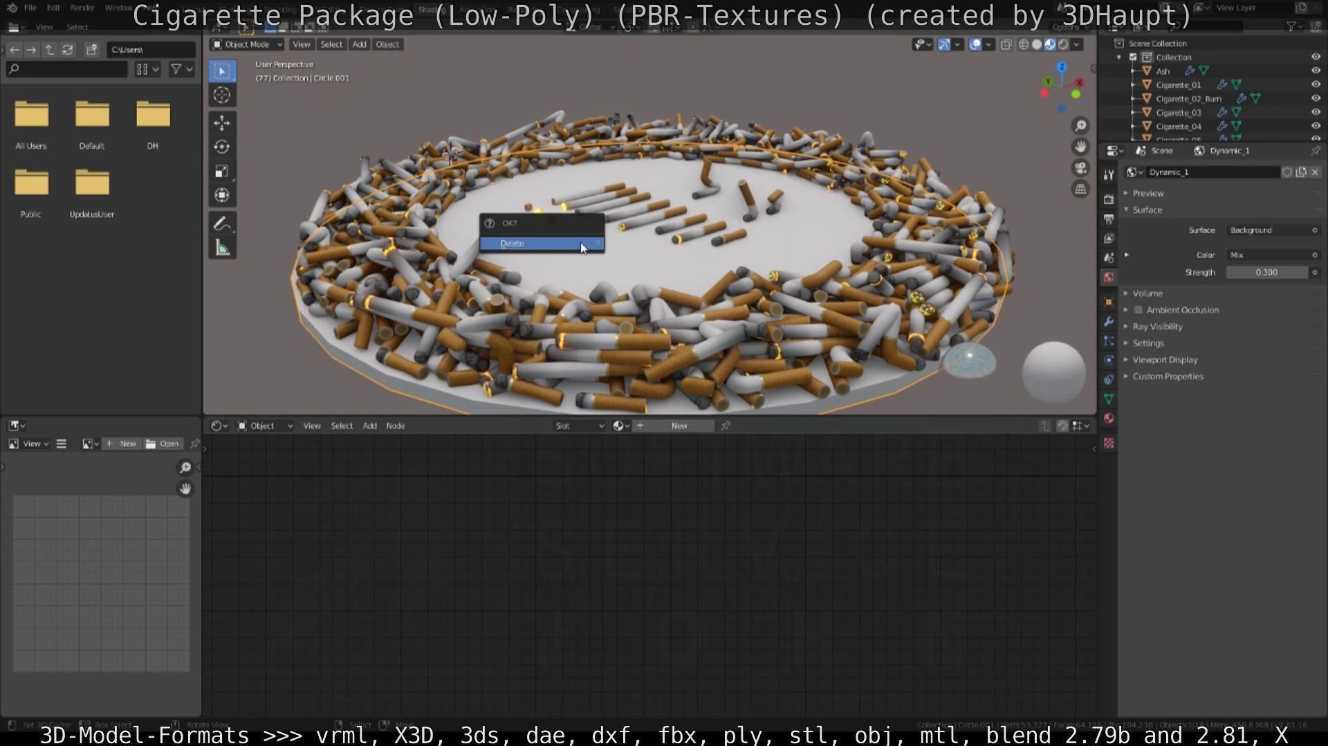 Low-Poly Cigarette Package Low-poly 3D model_115