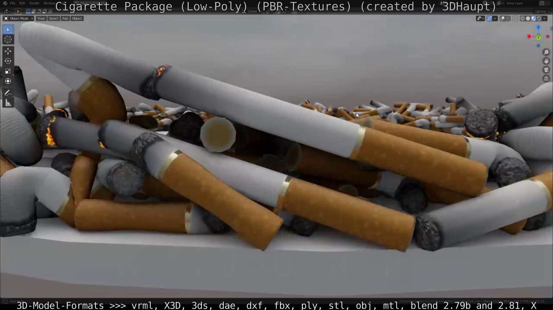 Low-Poly Cigarette Package Low-poly 3D model_38