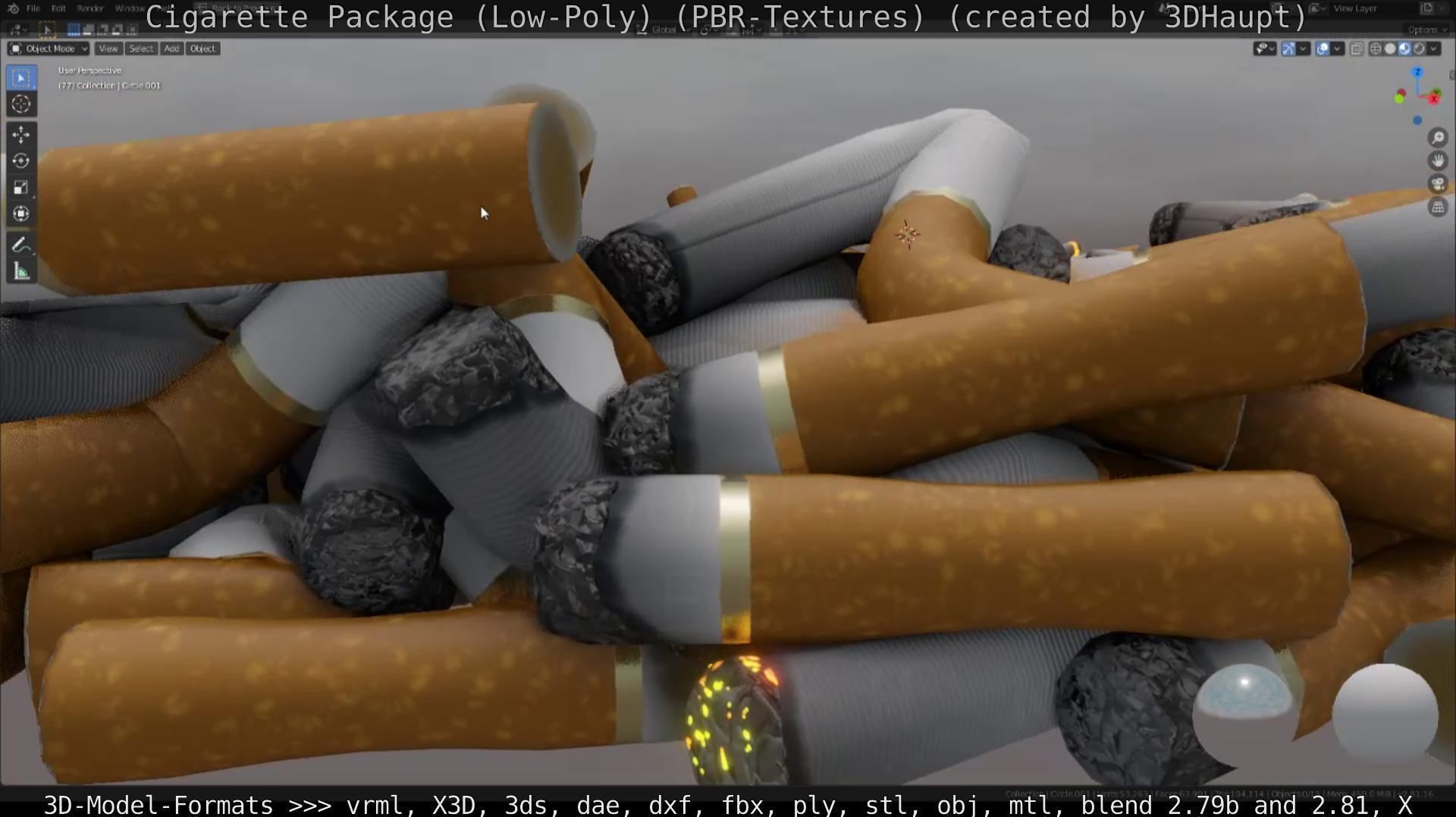 Low-Poly Cigarette Package Low-poly 3D model_44