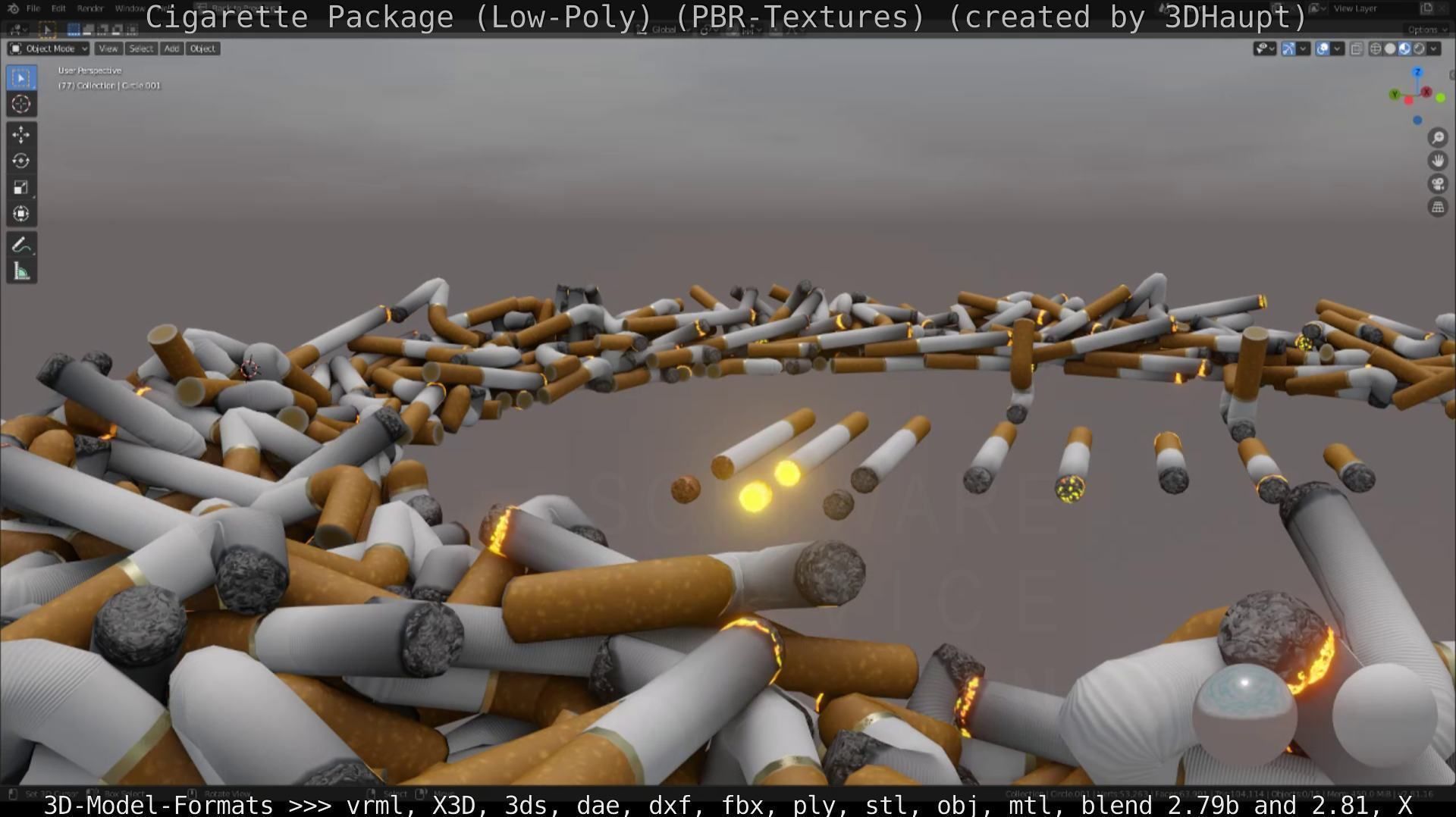 Low-Poly Cigarette Package Low-poly 3D model_46