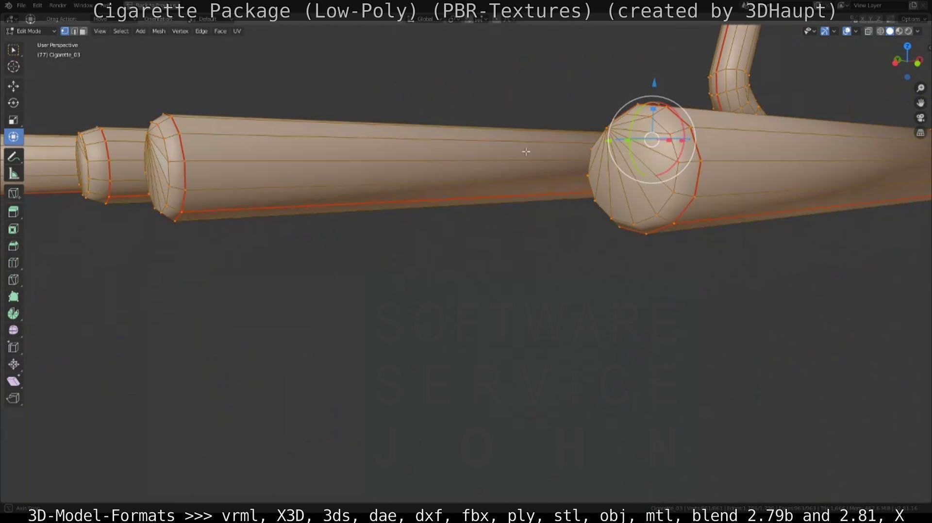 Low-Poly Cigarette Package Low-poly 3D model_90