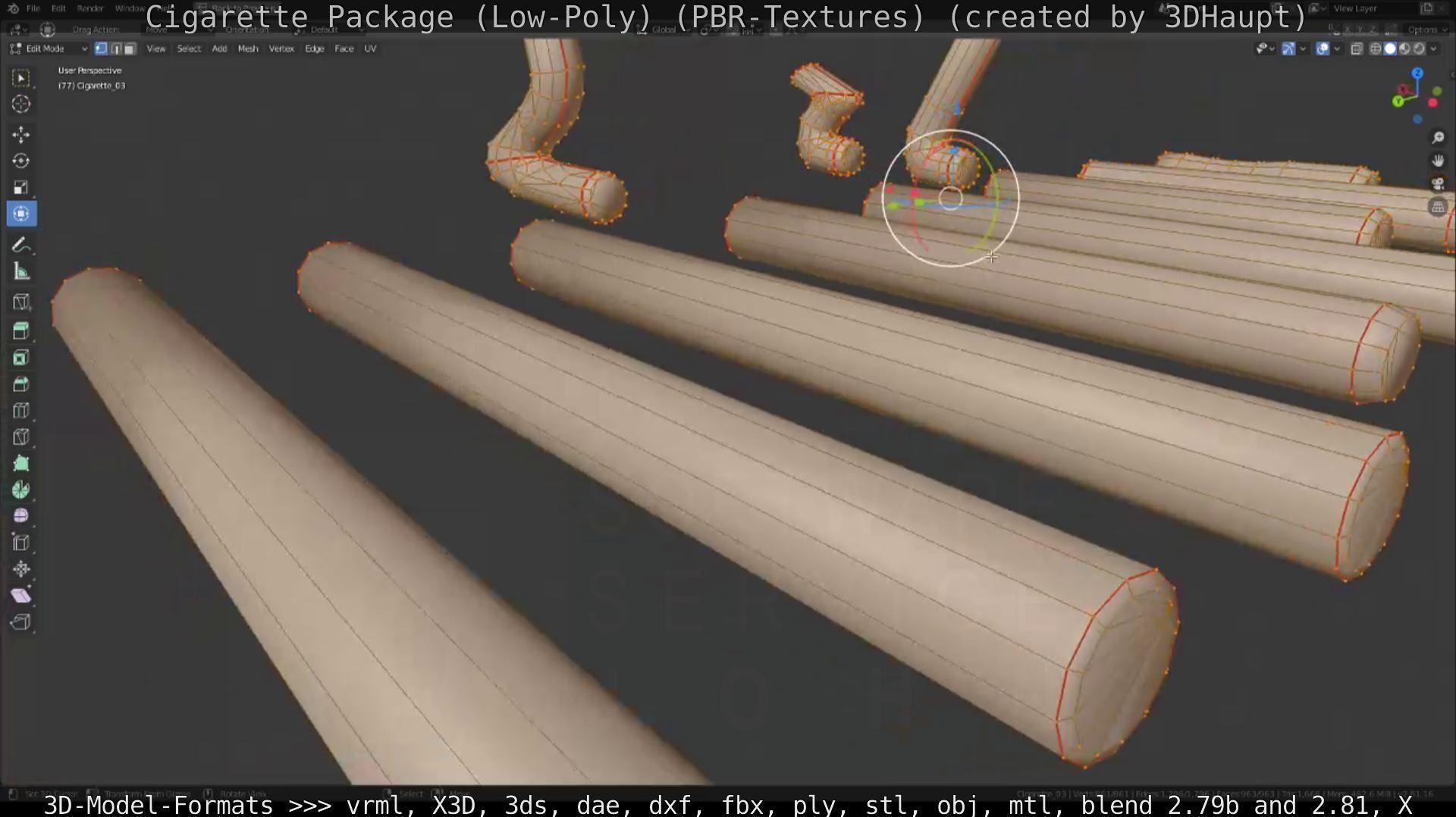 Low-Poly Cigarette Package Low-poly 3D model_93