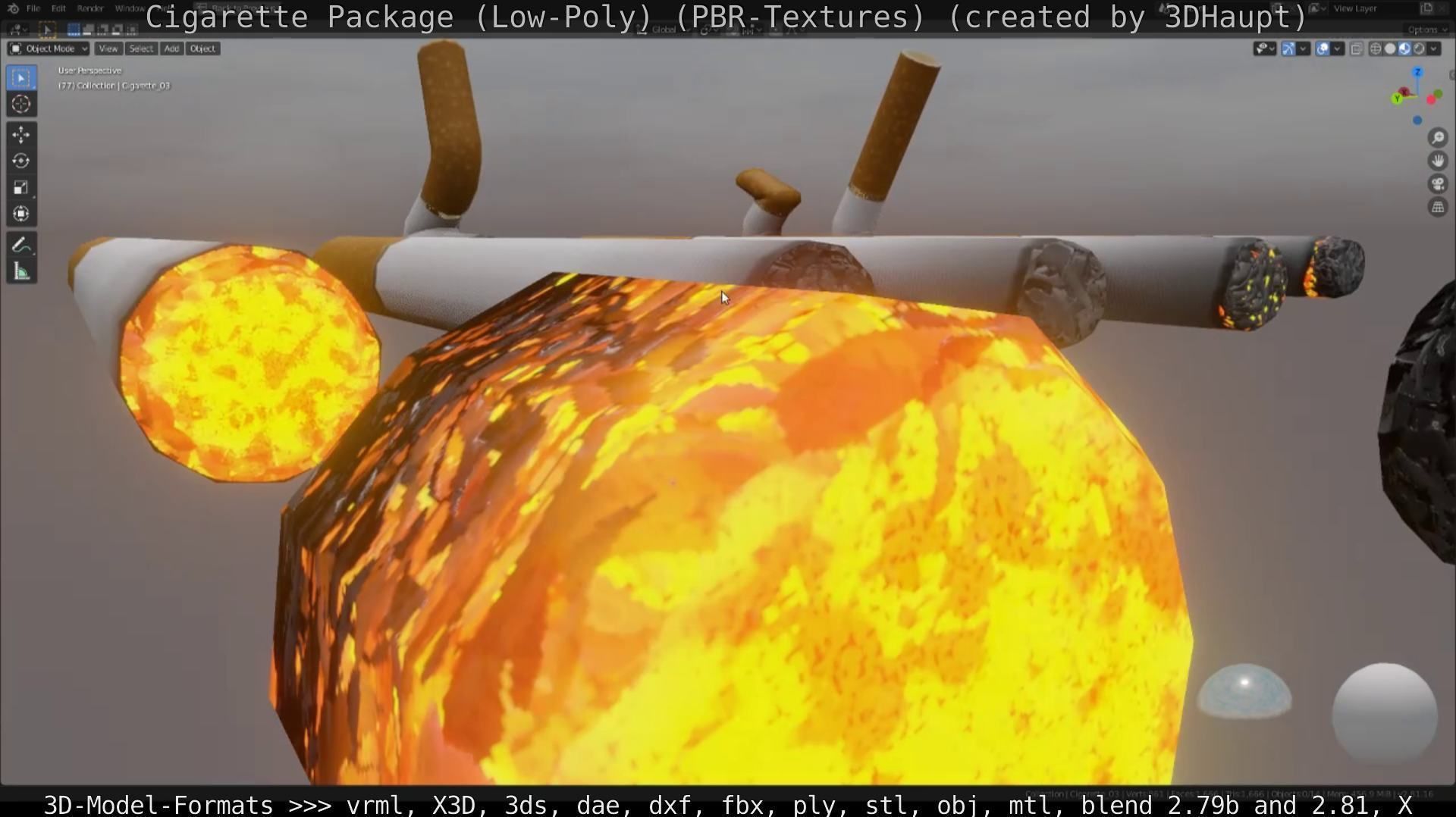 Low-Poly Cigarette Package Low-poly 3D model_101