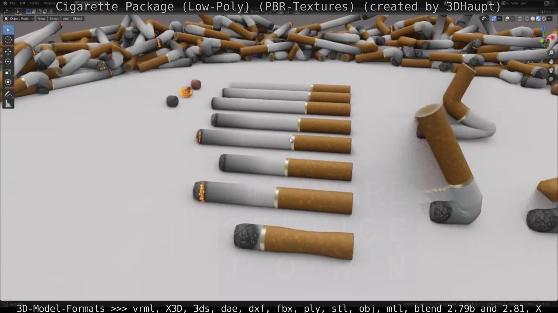 Low-Poly Cigarette Package Low-poly 3D model_30