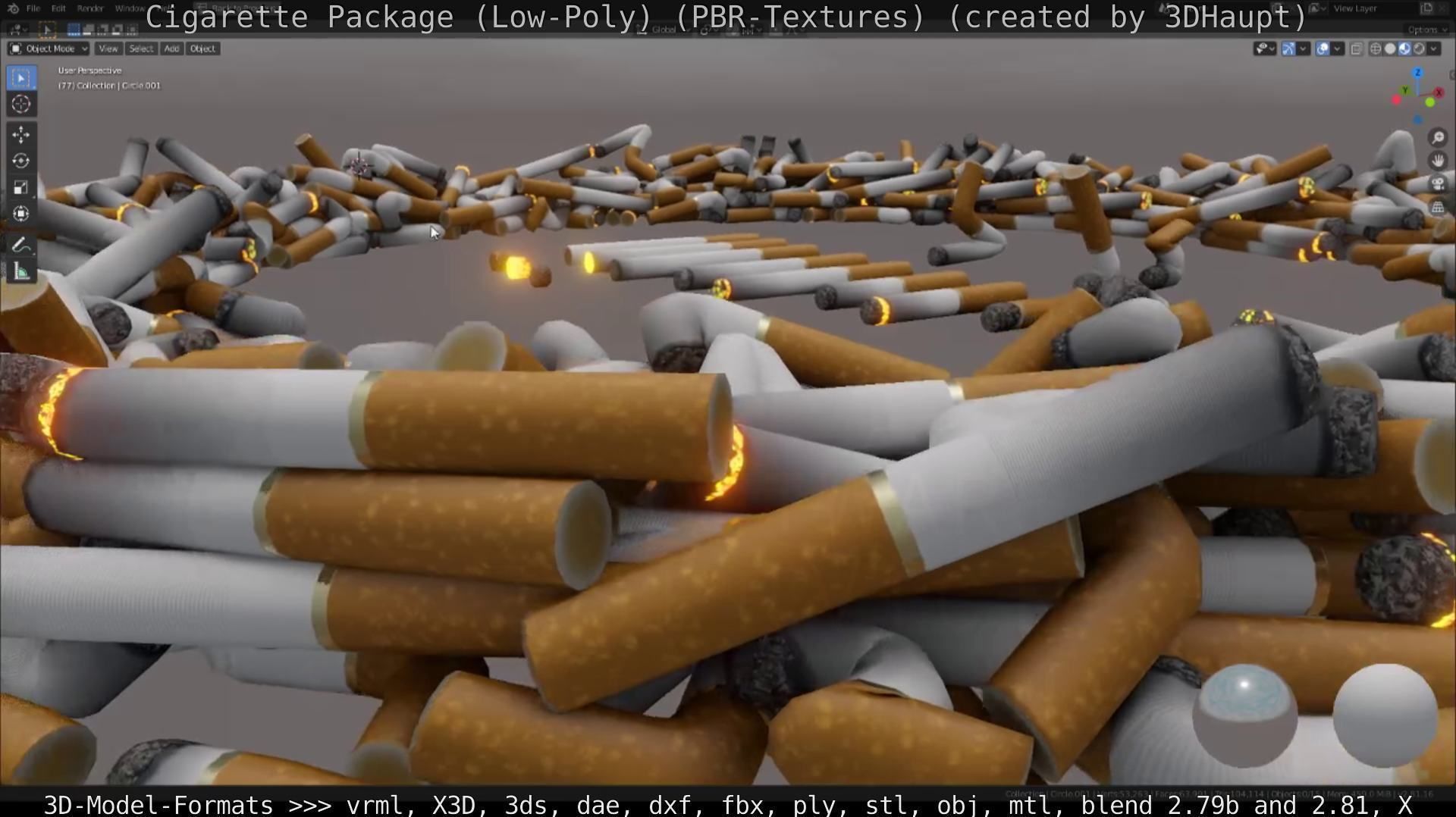 Low-Poly Cigarette Package Low-poly 3D model_127