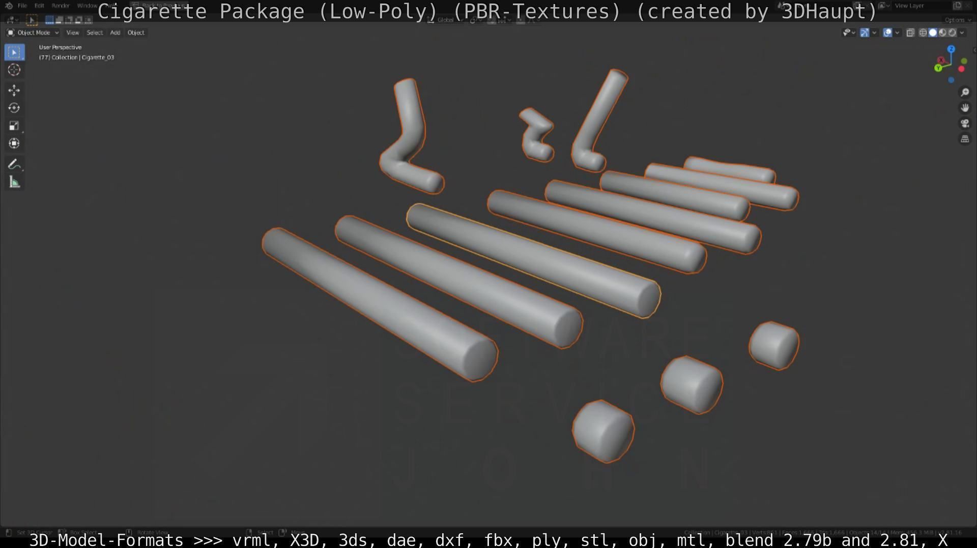 Low-Poly Cigarette Package Low-poly 3D model_94