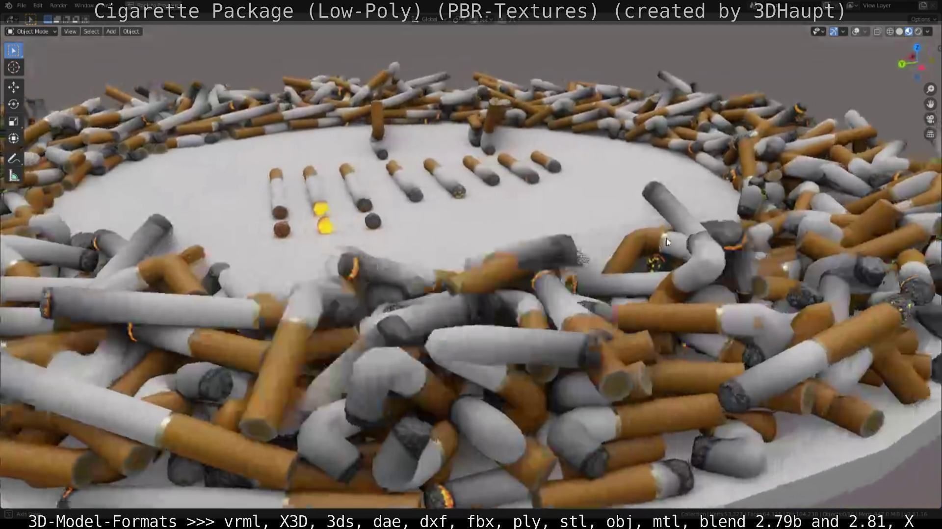 Low-Poly Cigarette Package Low-poly 3D model_28