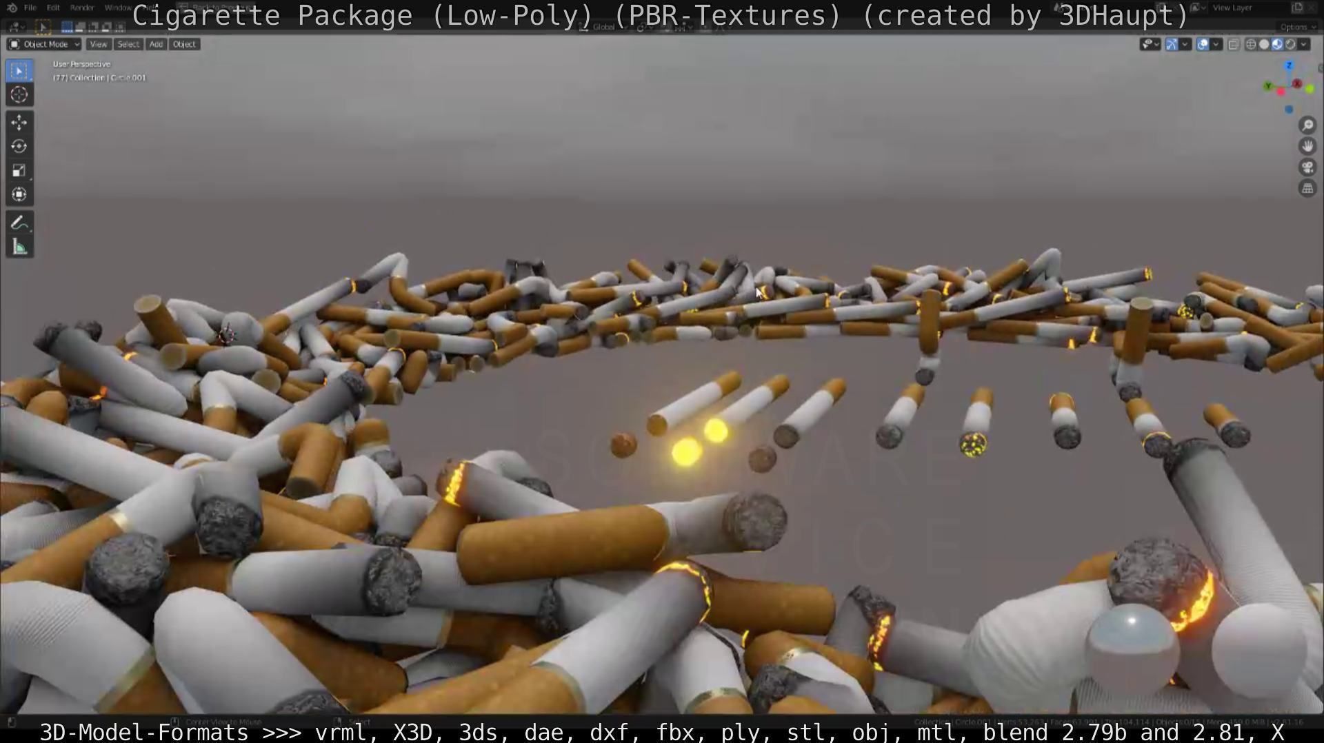 Low-Poly Cigarette Package Low-poly 3D model_45