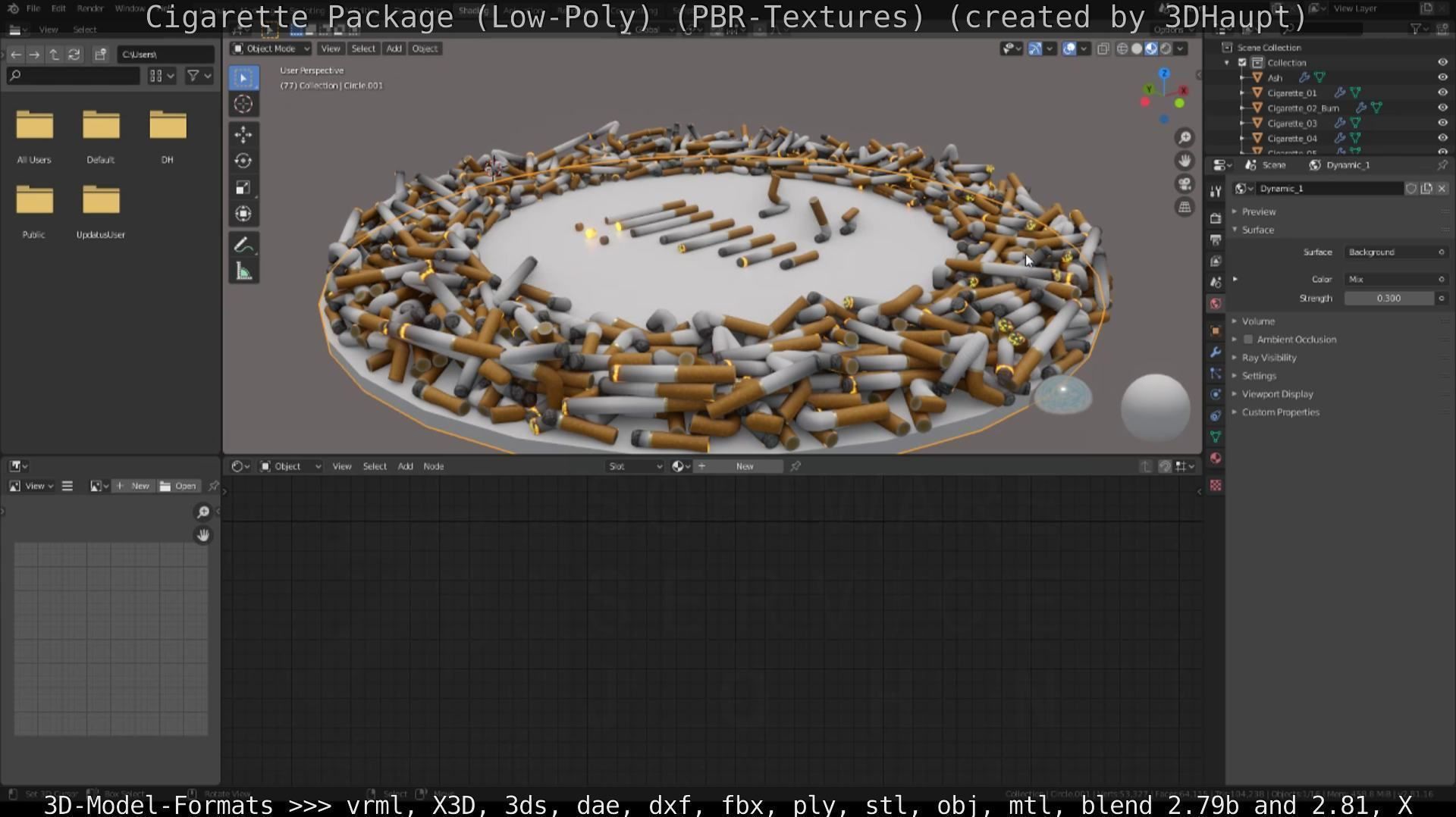 Low-Poly Cigarette Package Low-poly 3D model_116