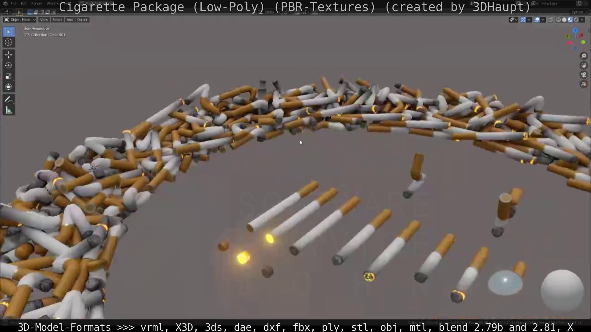 Low-Poly Cigarette Package Low-poly 3D model_137
