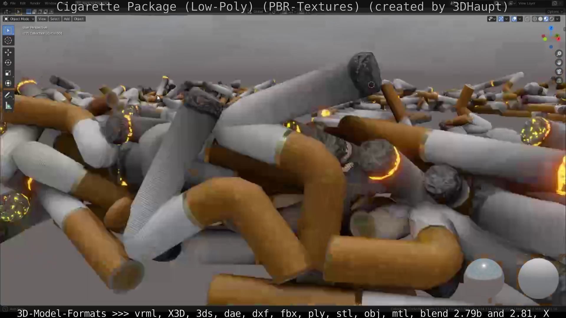 Low-Poly Cigarette Package Low-poly 3D model_18