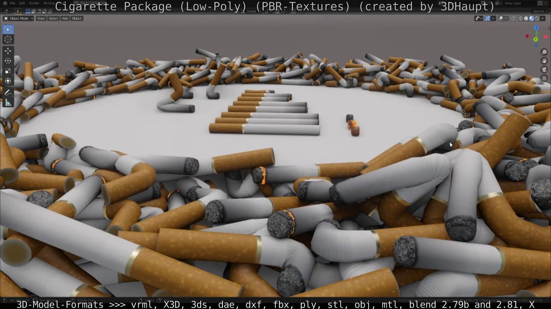 Low-Poly Cigarette Package Low-poly 3D model_50
