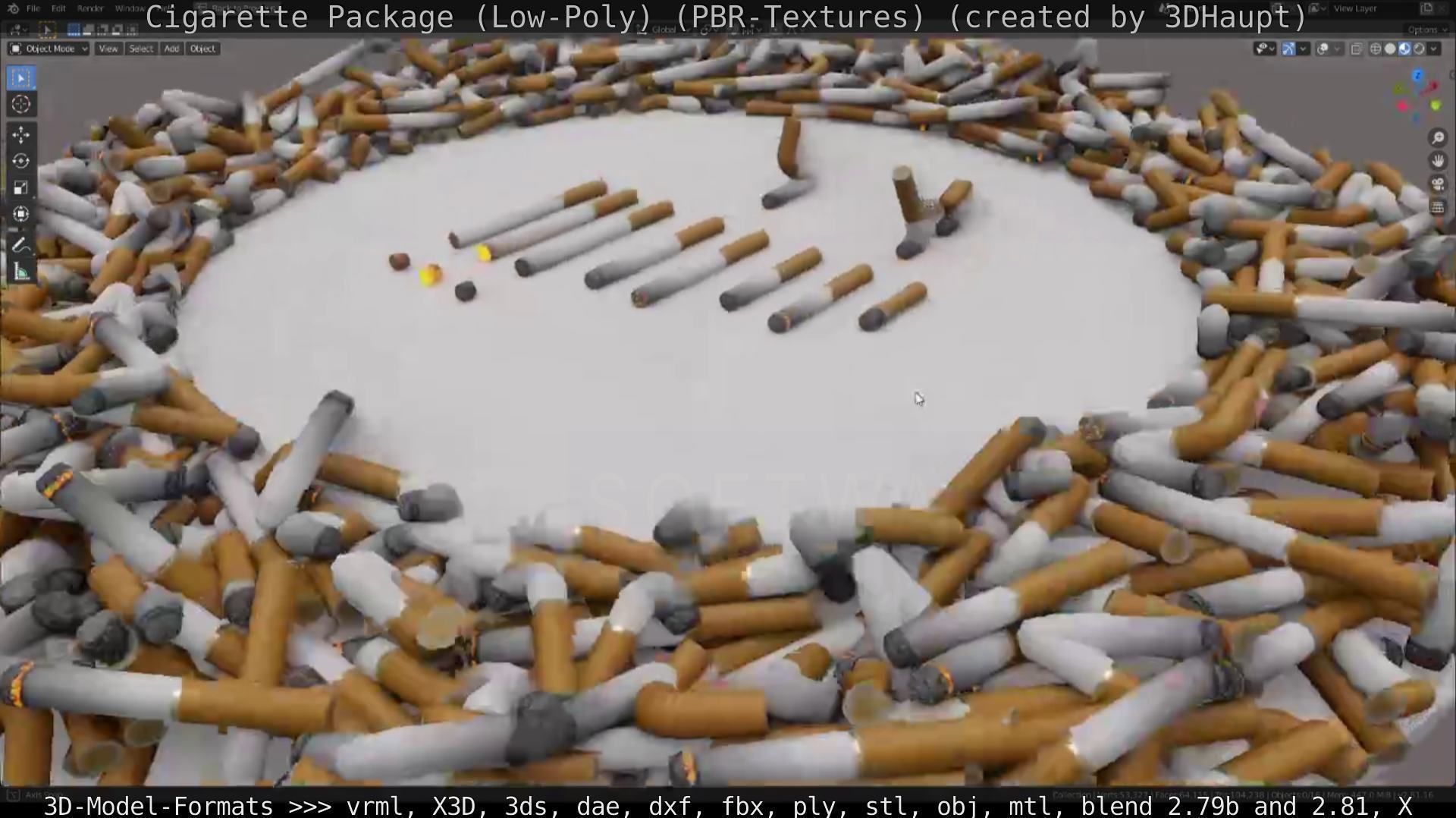 Low-Poly Cigarette Package Low-poly 3D model_52