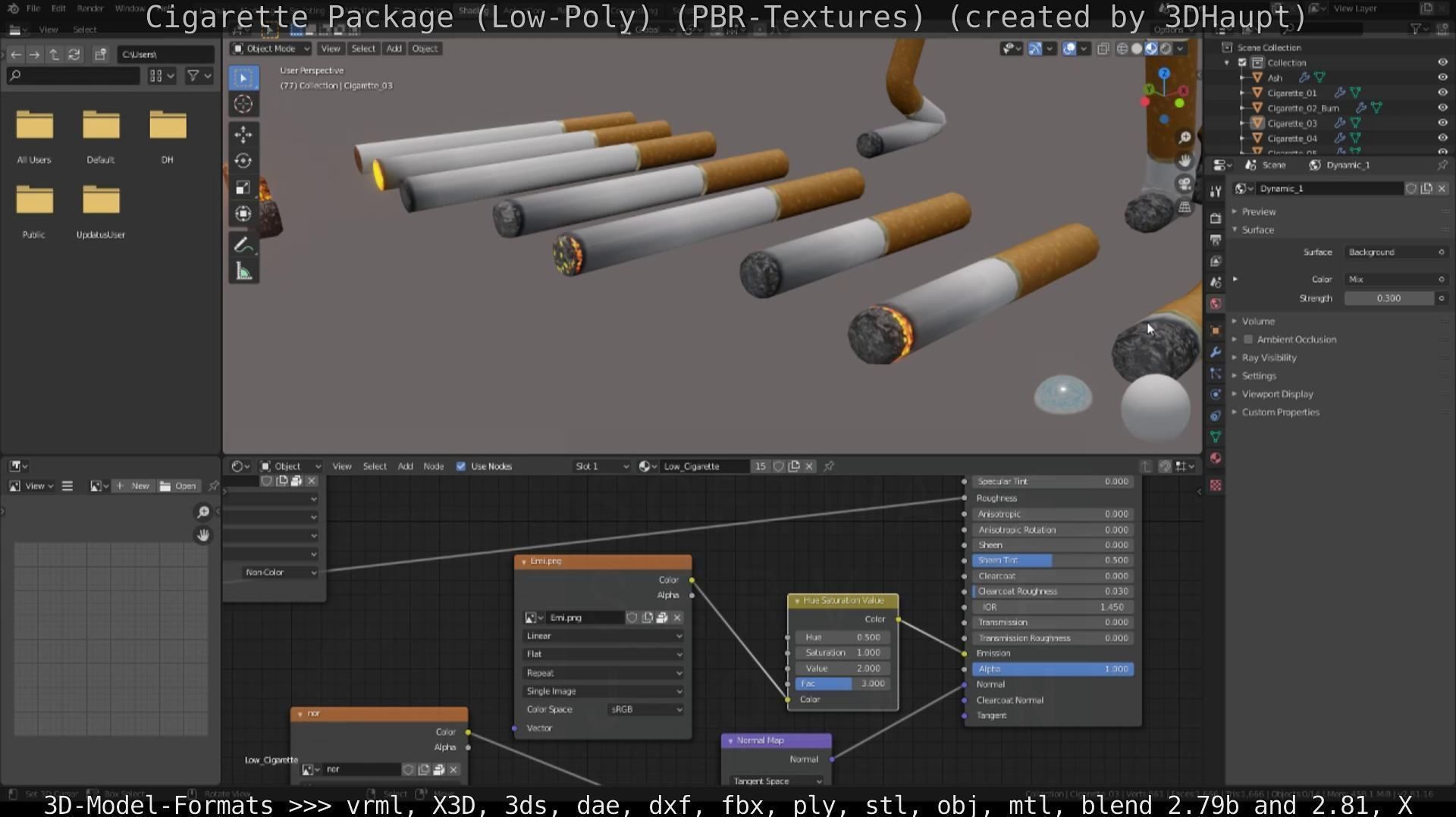 Low-Poly Cigarette Package Low-poly 3D model_41