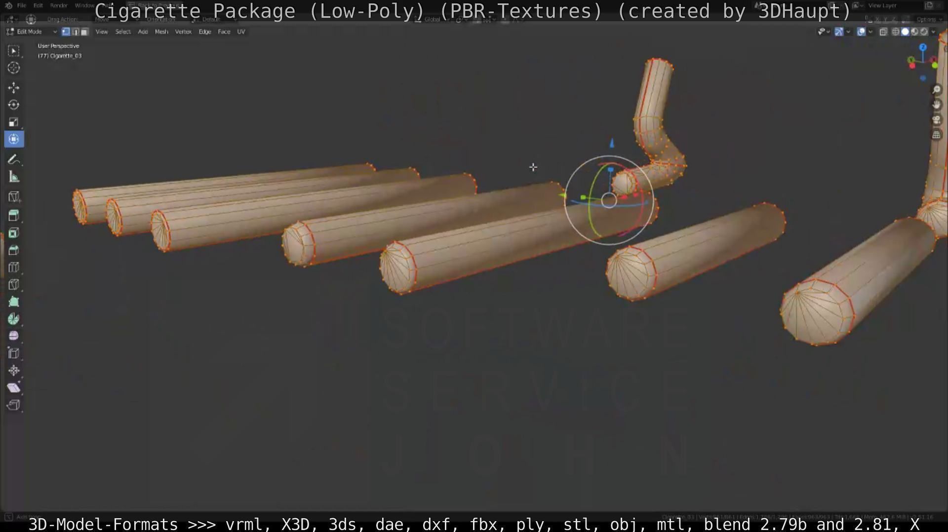 Low-Poly Cigarette Package Low-poly 3D model_88