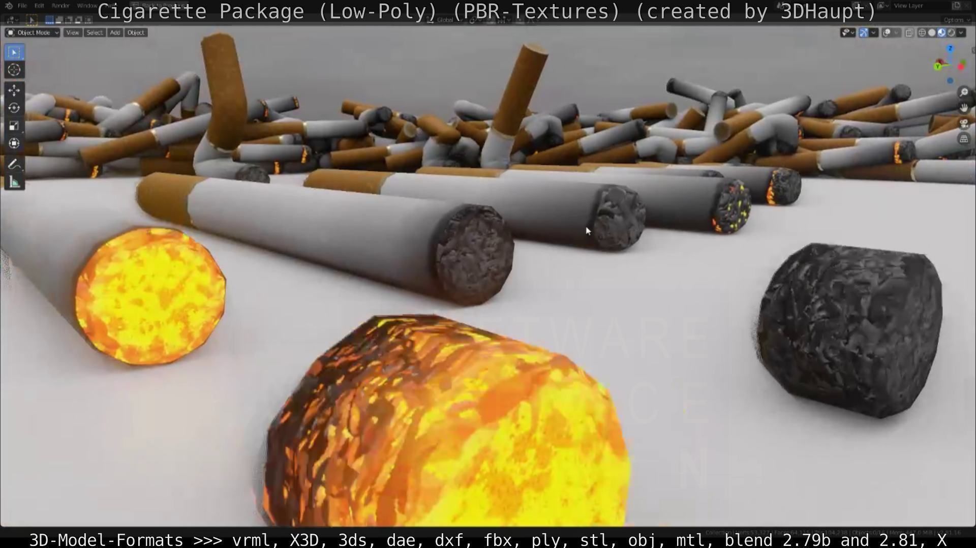 Low-Poly Cigarette Package Low-poly 3D model_34