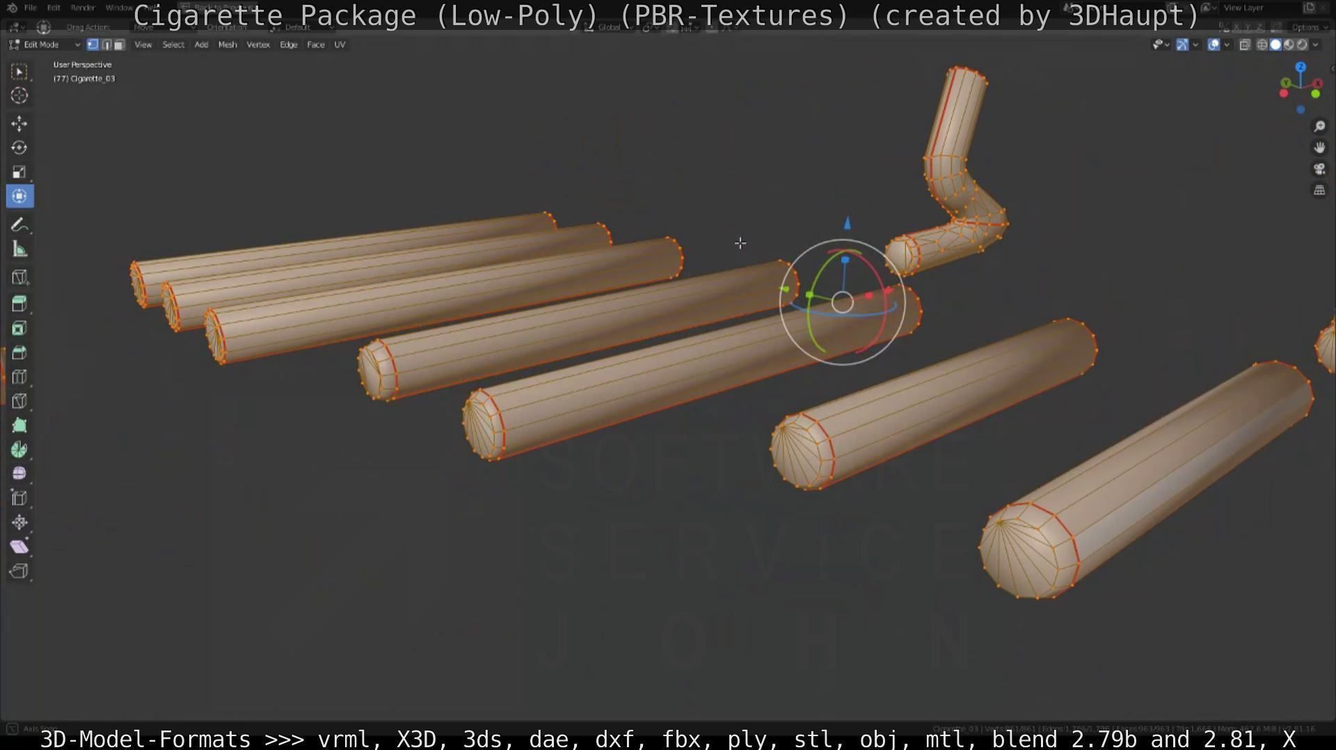 Low-Poly Cigarette Package Low-poly 3D model_89