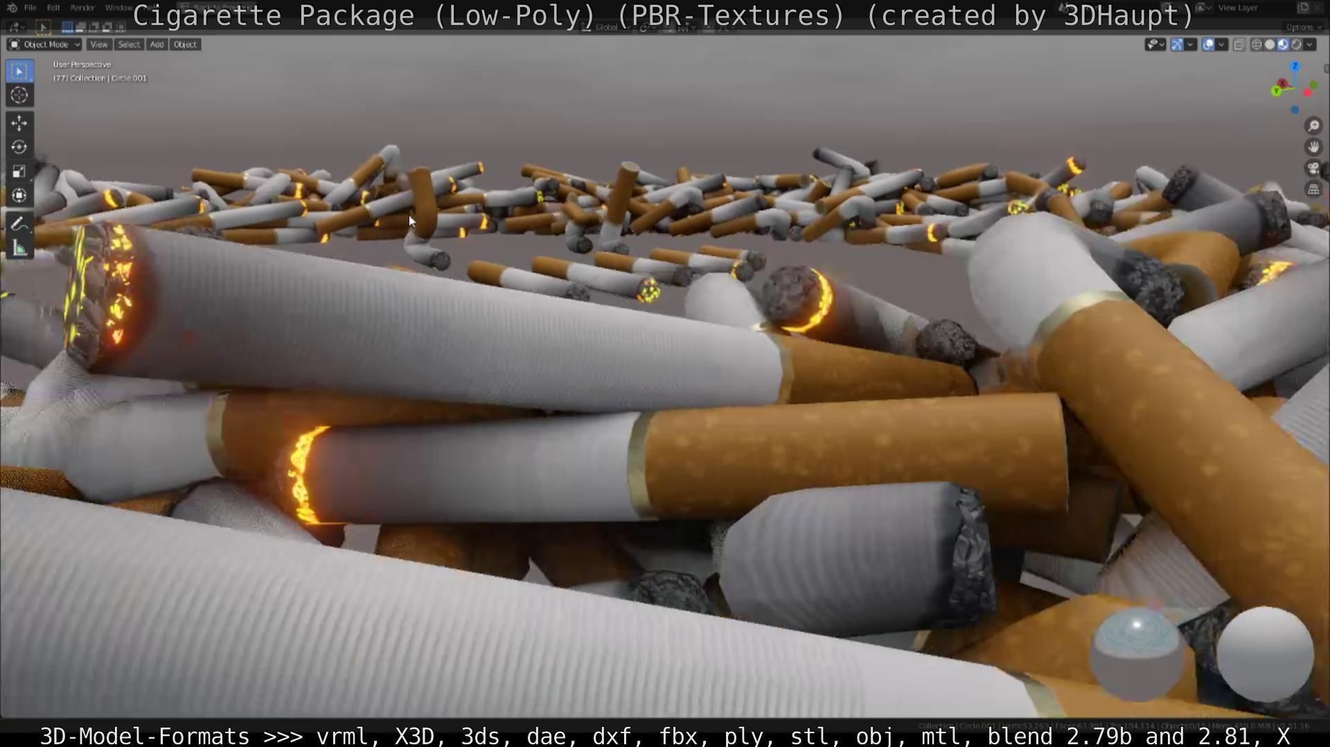 Low-Poly Cigarette Package Low-poly 3D model_134