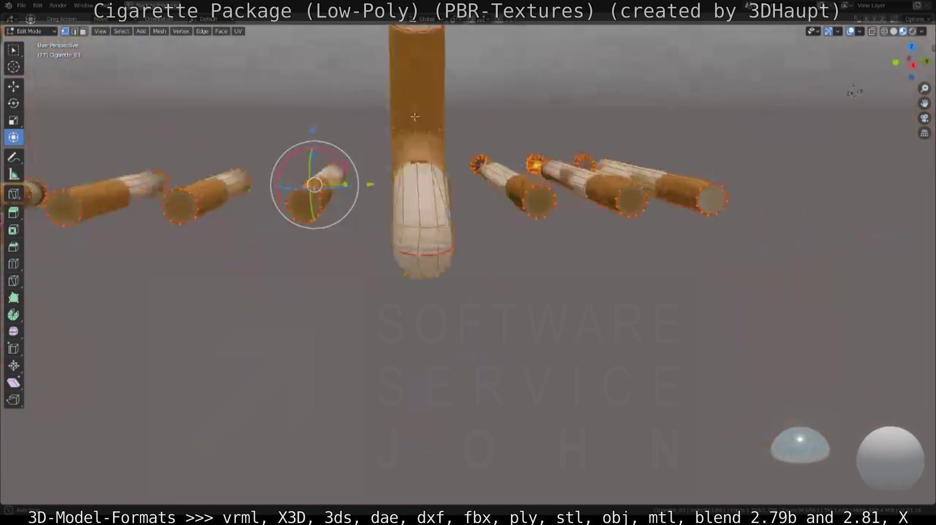 Low-Poly Cigarette Package Low-poly 3D model_79