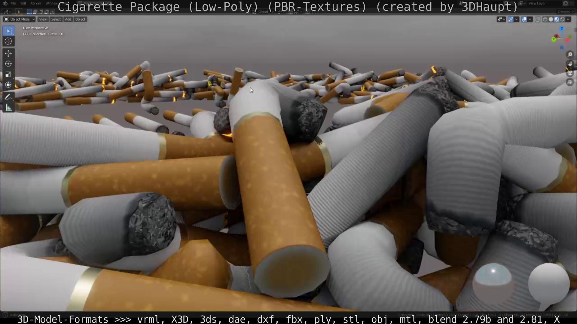 Low-Poly Cigarette Package Low-poly 3D model_132