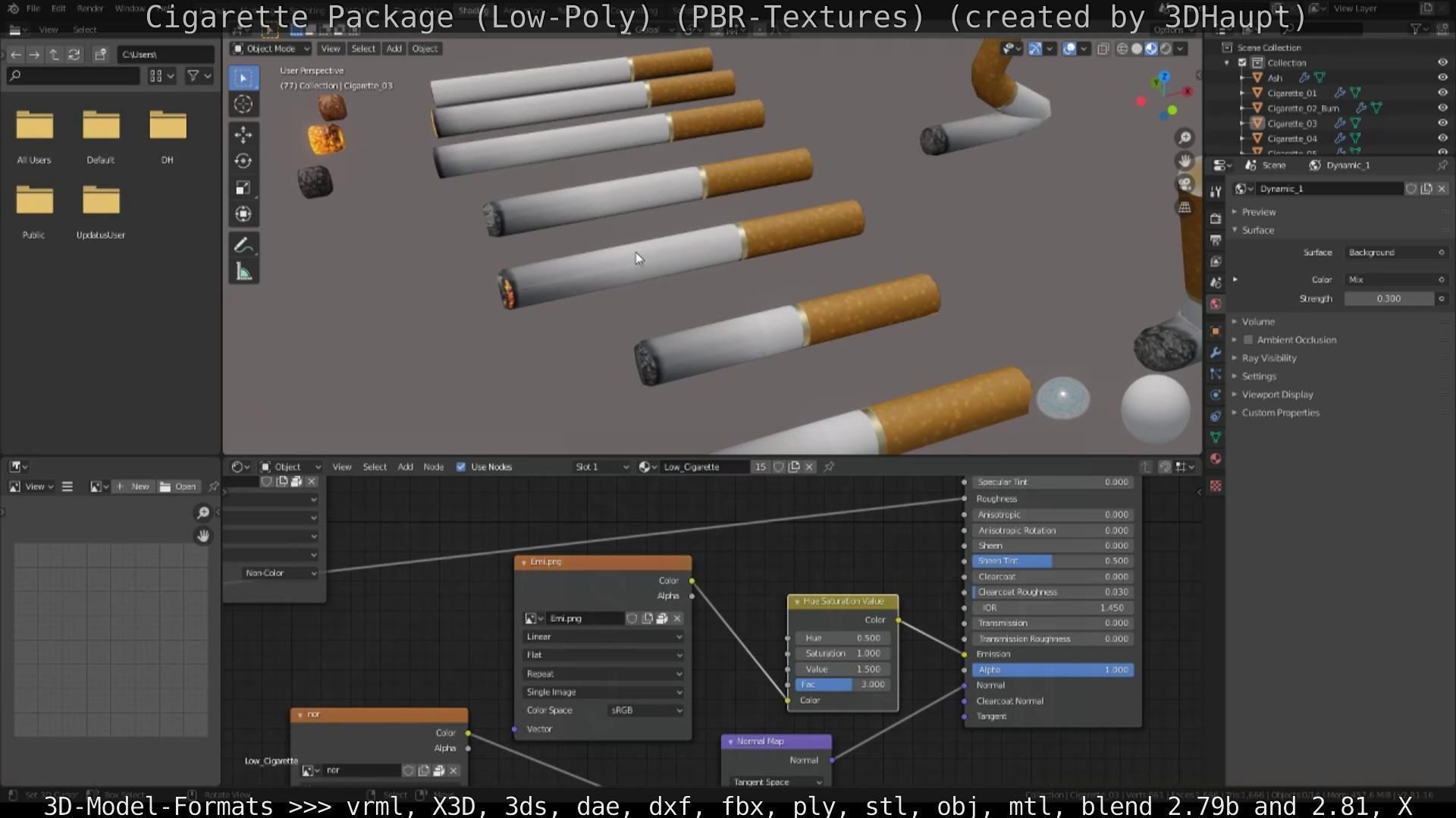 Low-Poly Cigarette Package Low-poly 3D model_26
