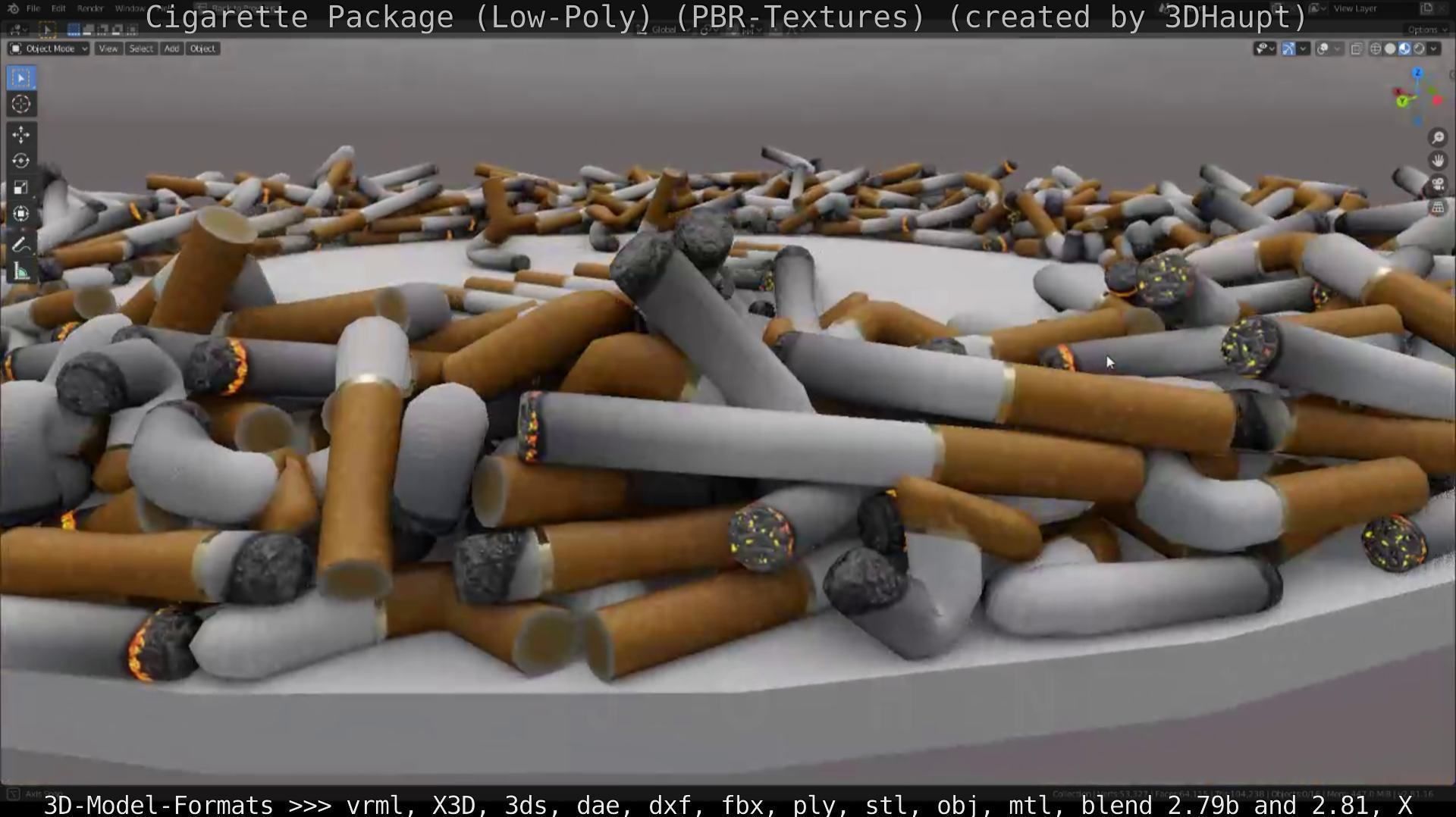 Low-Poly Cigarette Package Low-poly 3D model_51