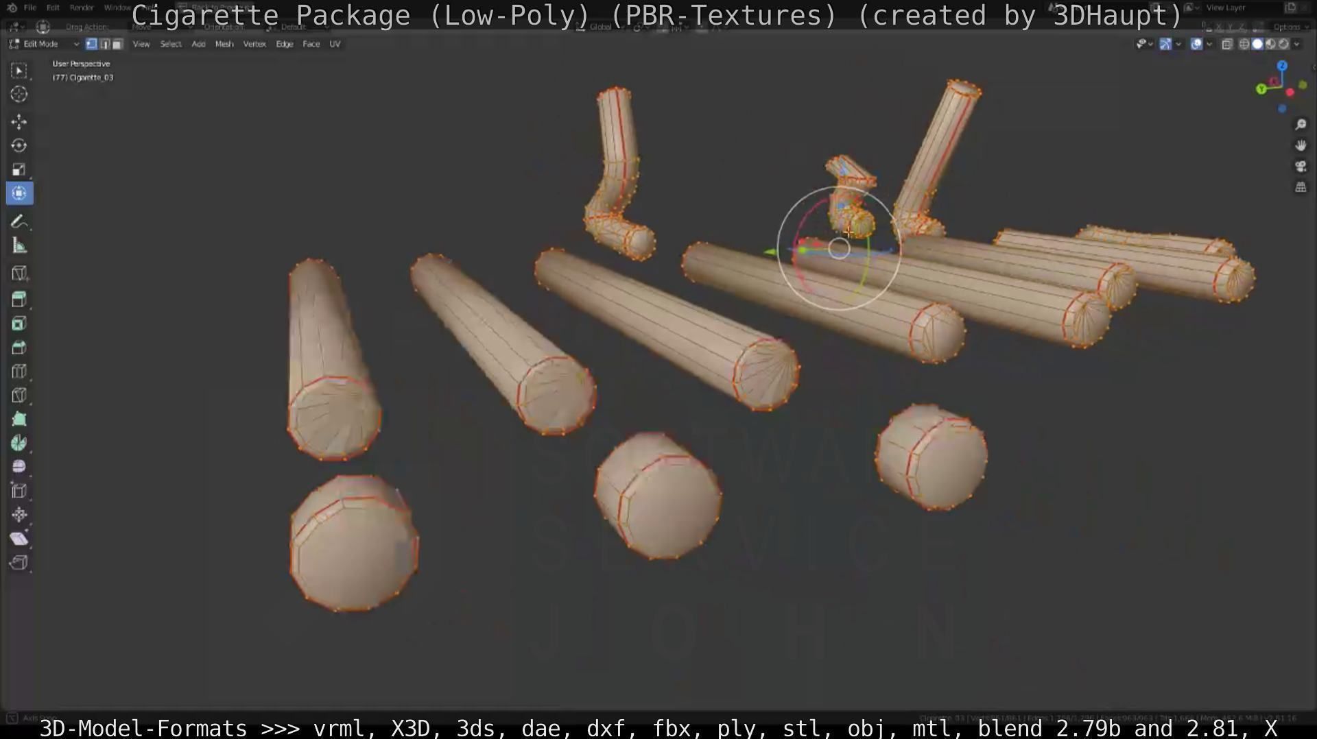 Low-Poly Cigarette Package Low-poly 3D model_87