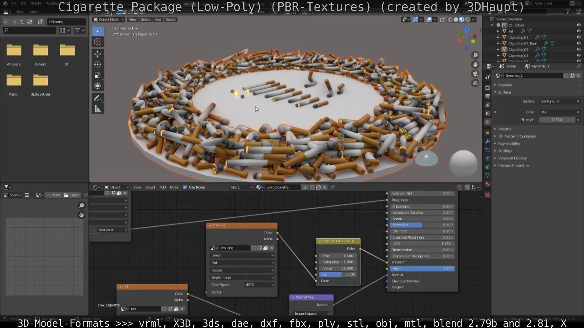 Low-Poly Cigarette Package Low-poly 3D model_114