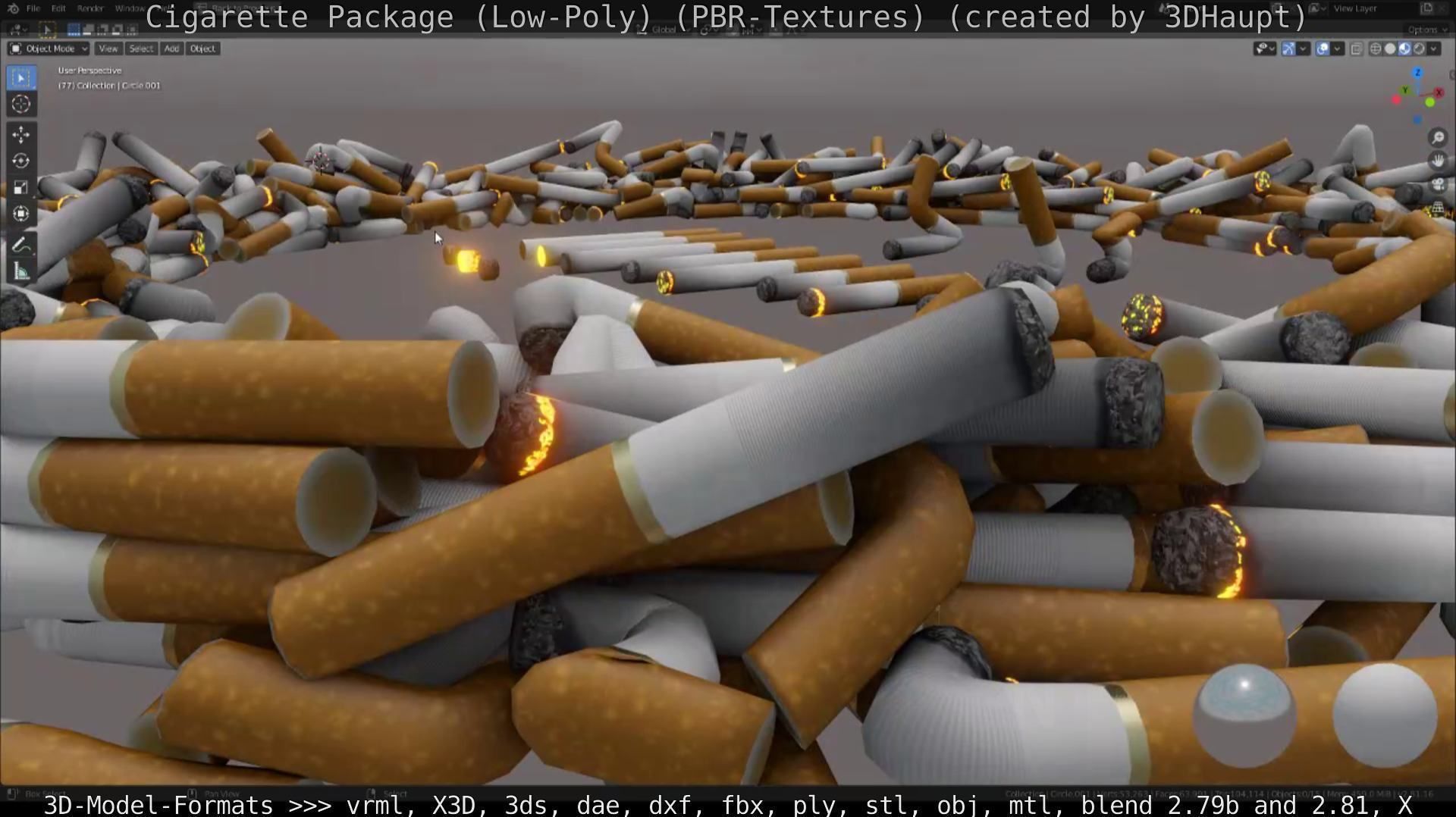 Low-Poly Cigarette Package Low-poly 3D model_24