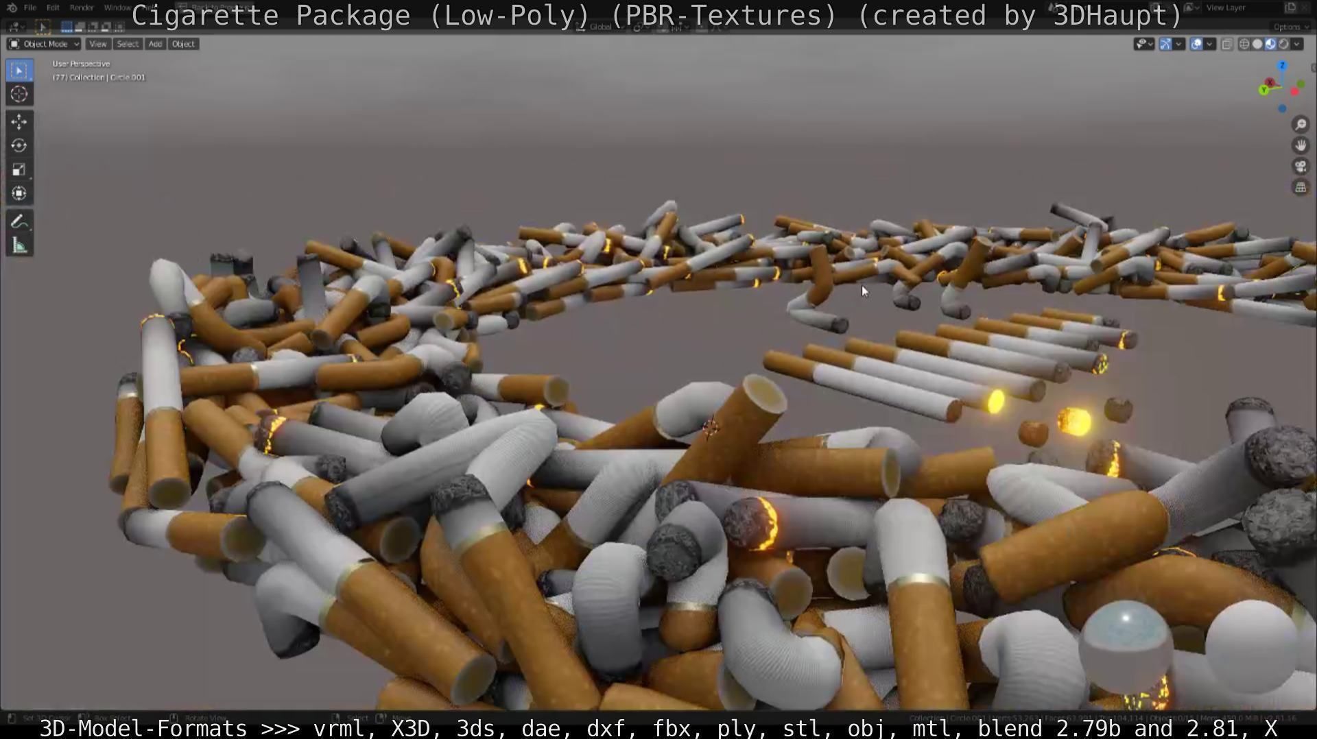 Low-Poly Cigarette Package Low-poly 3D model_136