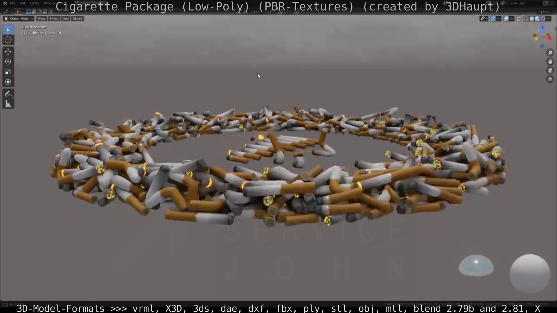 Low-Poly Cigarette Package Low-poly 3D model_120