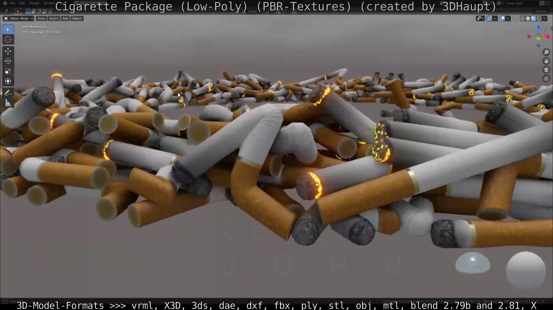 Low-Poly Cigarette Package Low-poly 3D model_126