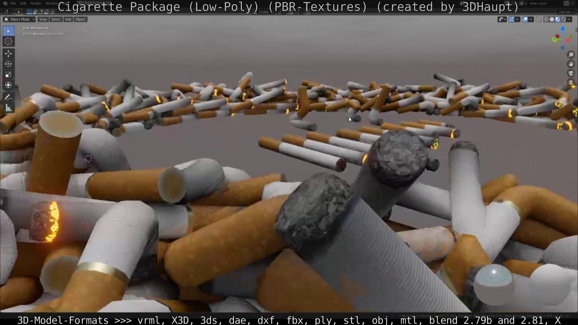 Low-Poly Cigarette Package Low-poly 3D model_135