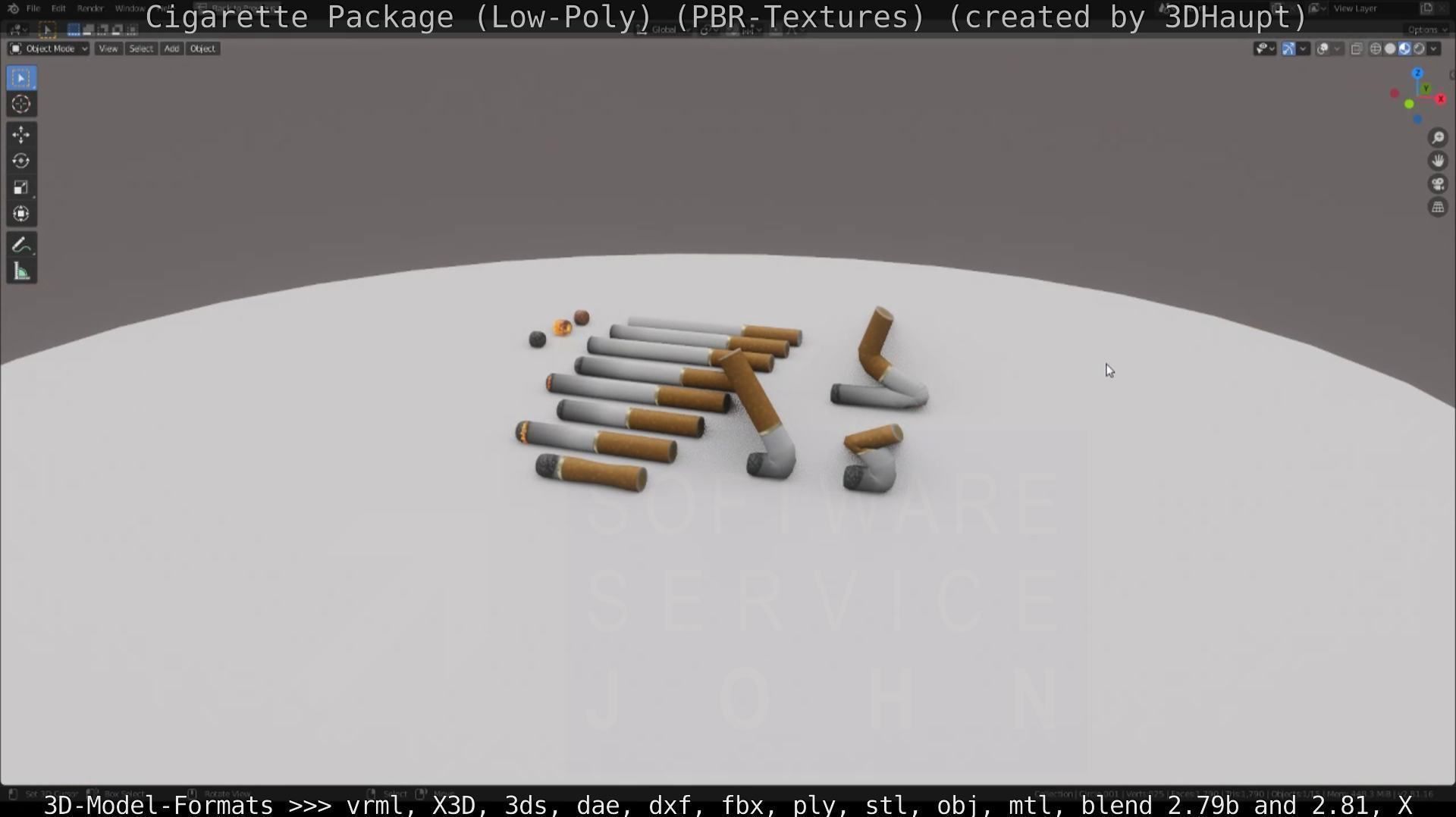 Low-Poly Cigarette Package Low-poly 3D model_66