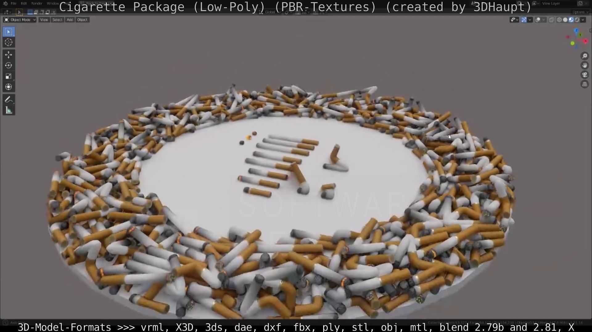 Low-Poly Cigarette Package Low-poly 3D model_59