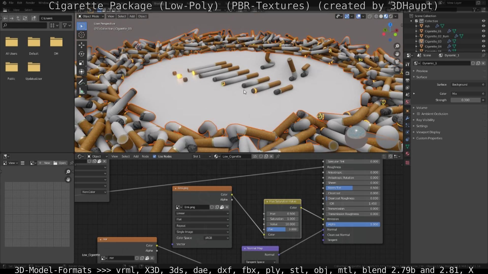 Low-Poly Cigarette Package Low-poly 3D model_113