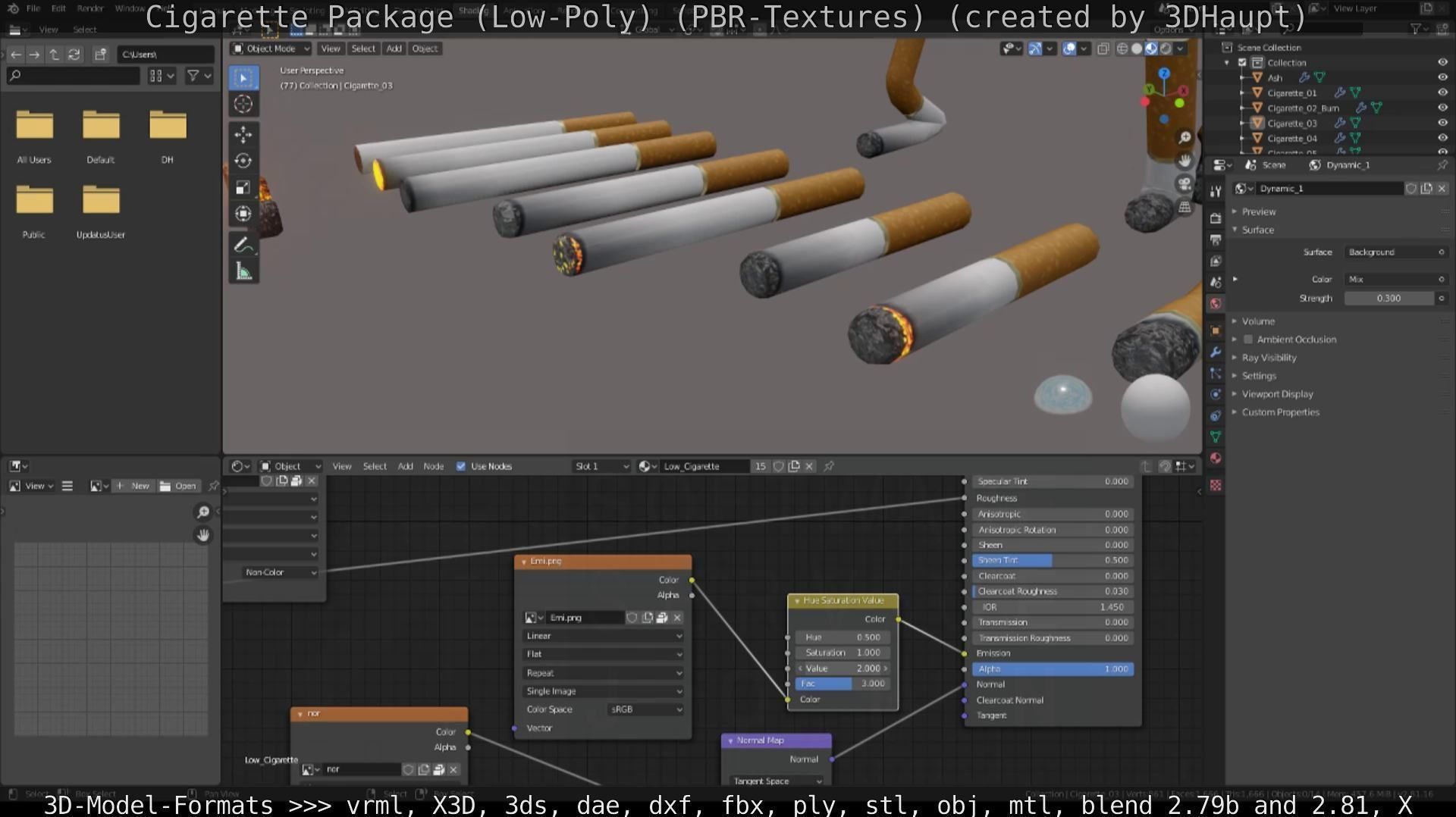 Low-Poly Cigarette Package Low-poly 3D model_106