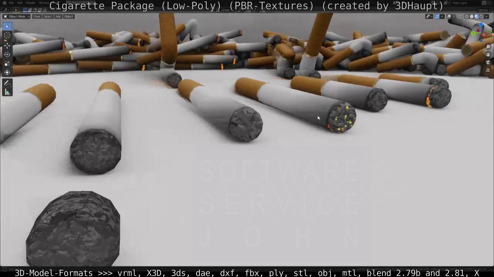 Low-Poly Cigarette Package Low-poly 3D model_49