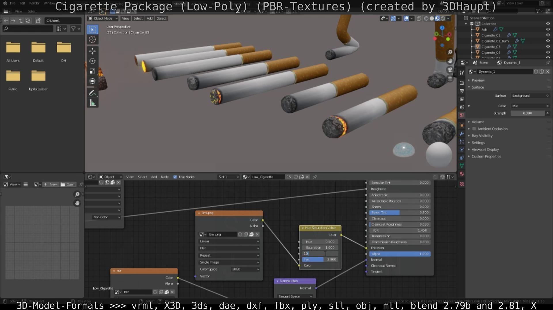 Low-Poly Cigarette Package Low-poly 3D model_109