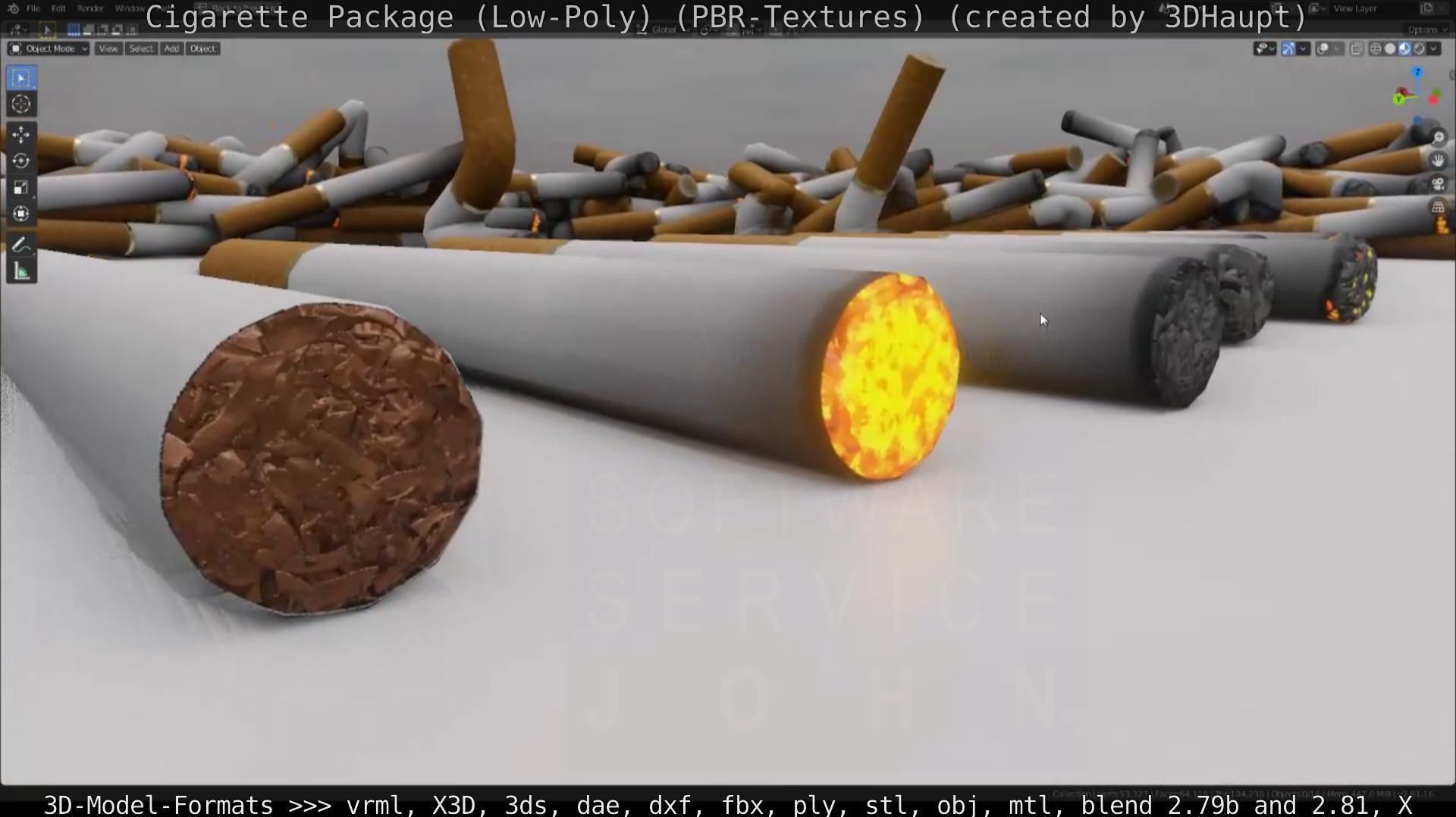 Low-Poly Cigarette Package Low-poly 3D model_35