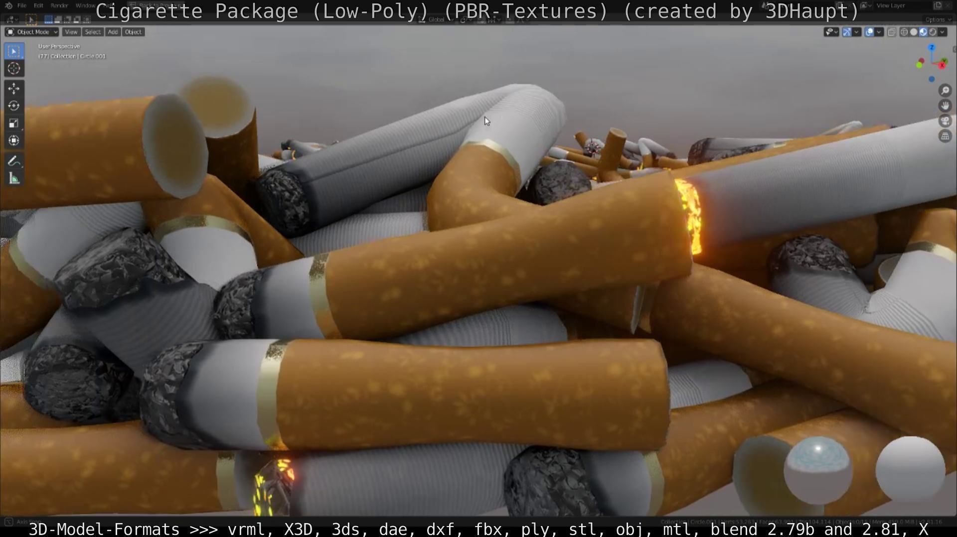 Low-Poly Cigarette Package Low-poly 3D model_43