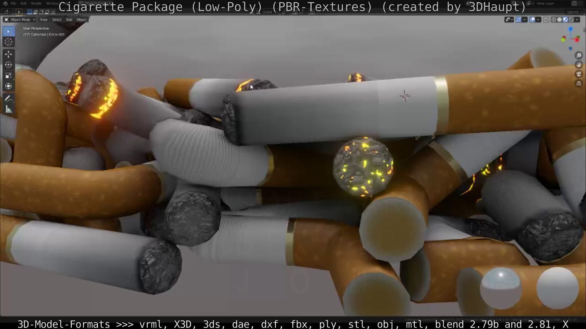 Low-Poly Cigarette Package Low-poly 3D model_8