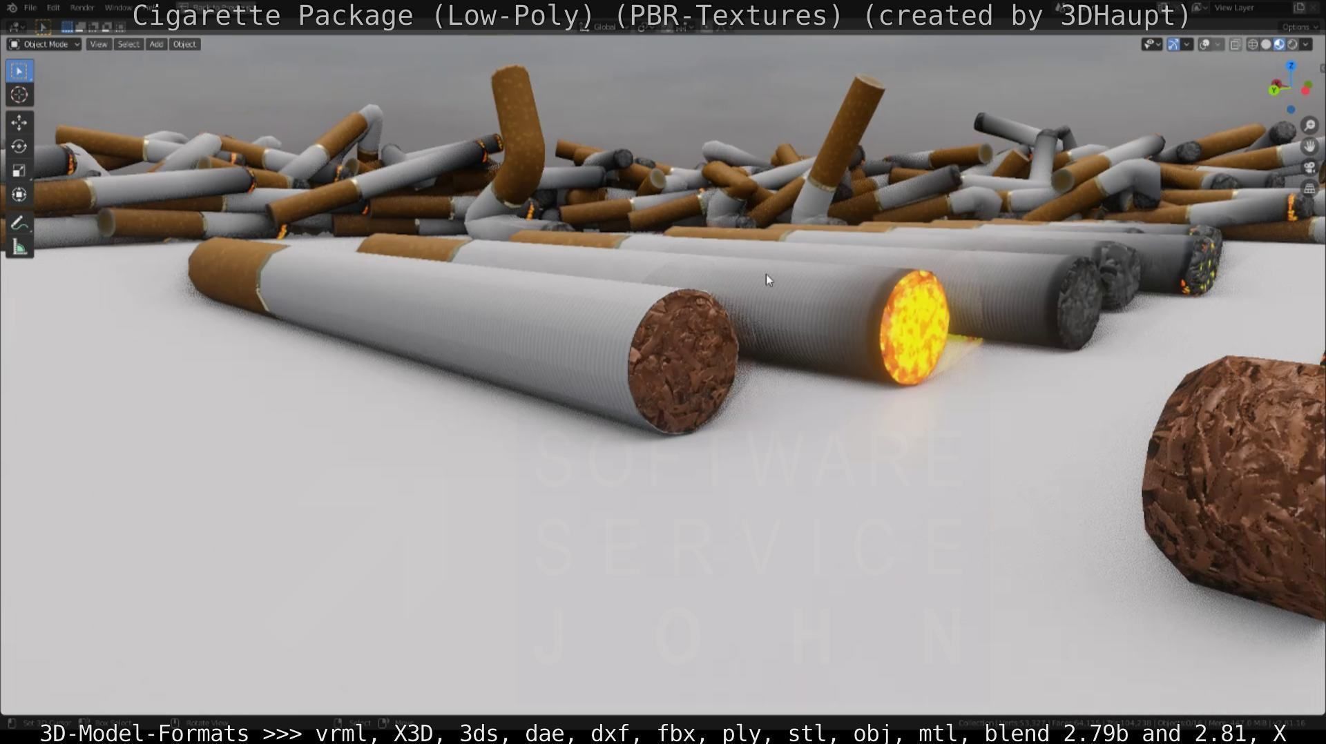 Low-Poly Cigarette Package Low-poly 3D model_55