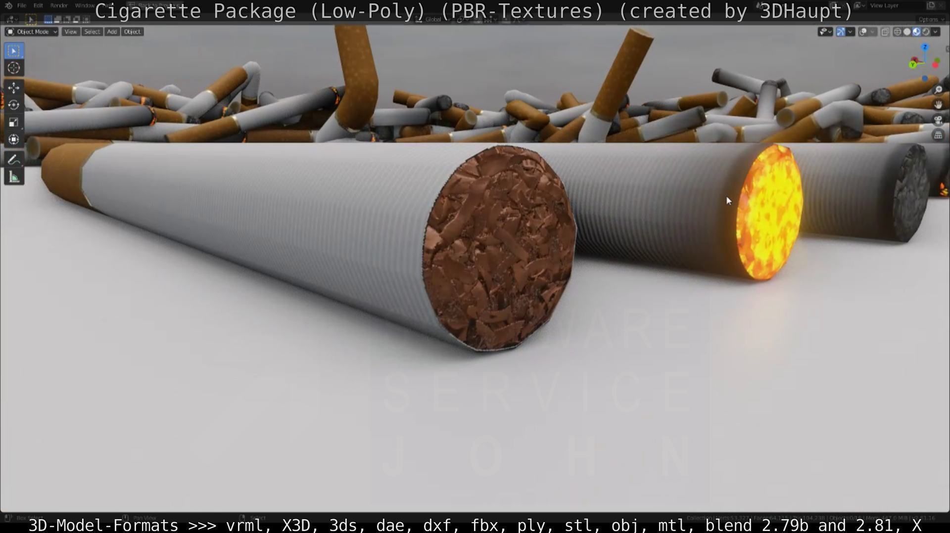 Low-Poly Cigarette Package Low-poly 3D model_36