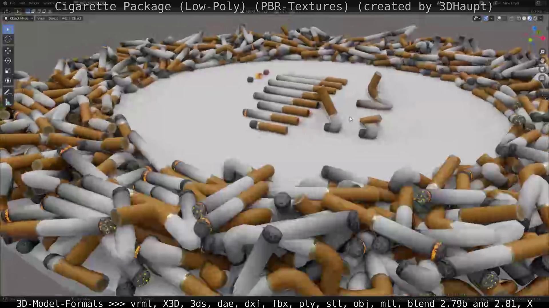 Low-Poly Cigarette Package Low-poly 3D model_29